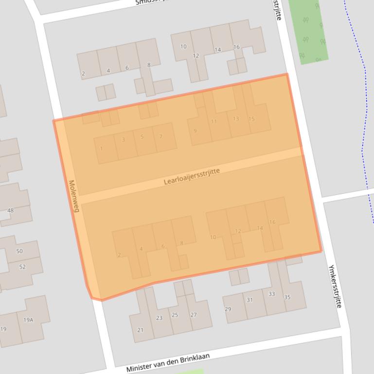 Kaart van postcodegebied 9251EL.