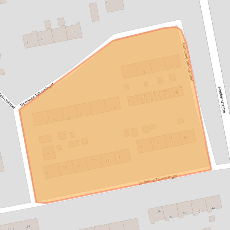 Kaart van postcodegebied 9251EN.
