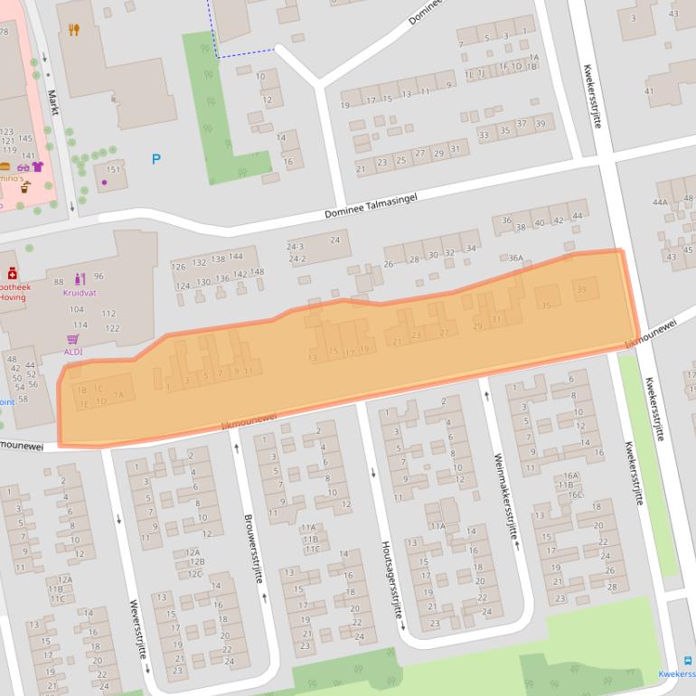 Kaart van postcodegebied 9251EV.