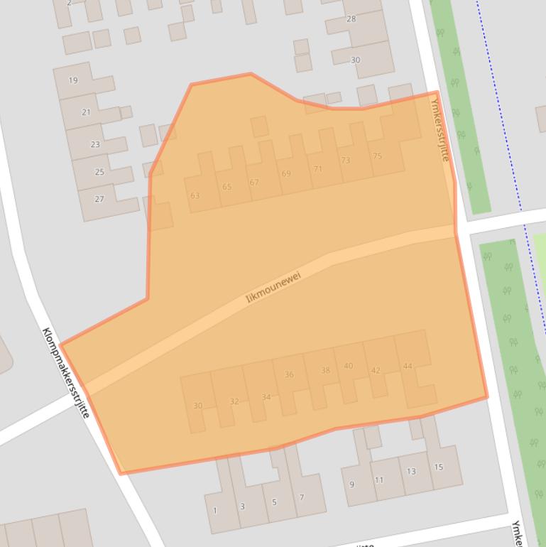 Kaart van postcodegebied 9251EX.