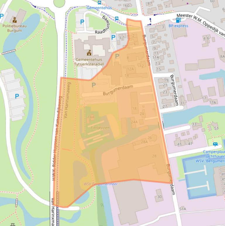 Kaart van postcodegebied 9251GD.