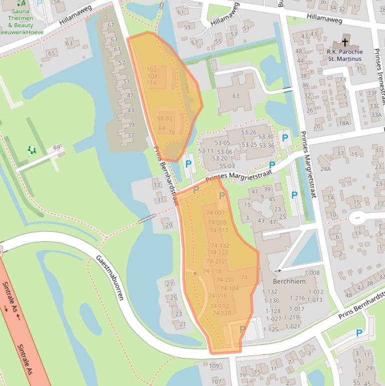 Kaart van postcodegebied 9251GM.