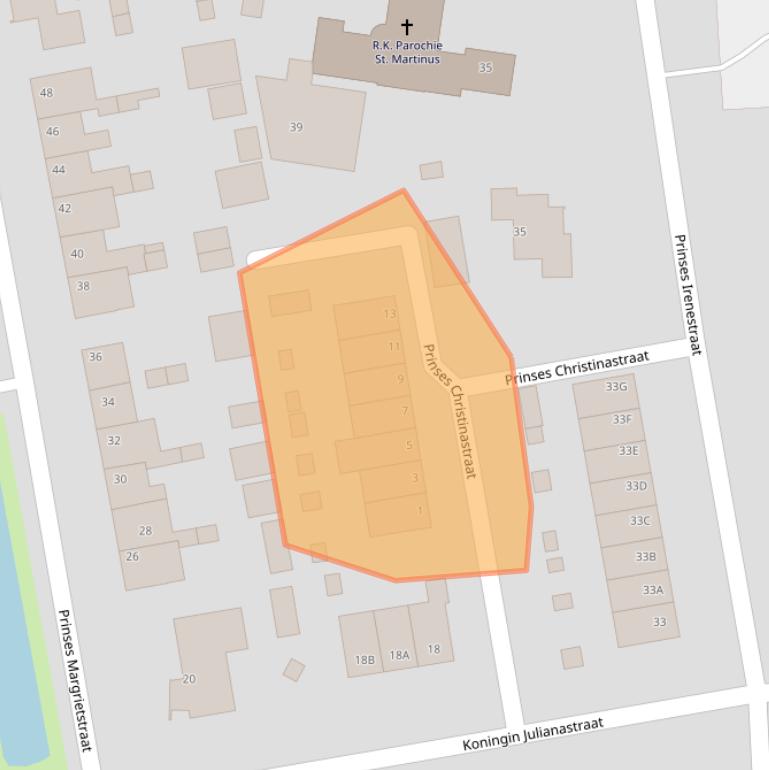 Kaart van postcodegebied 9251GN.