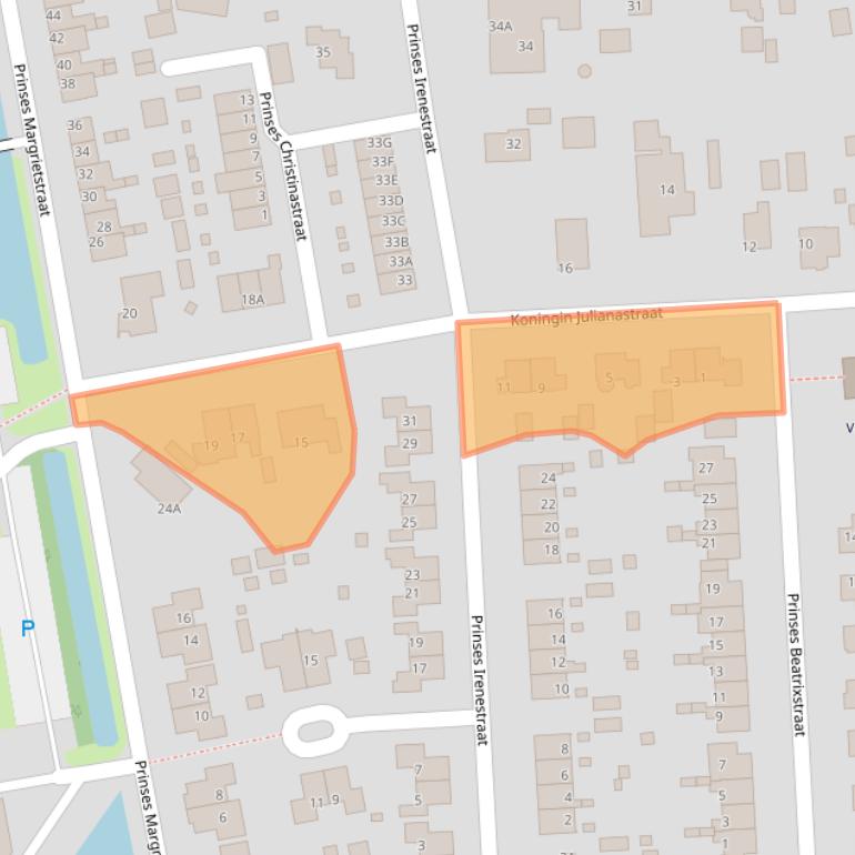 Kaart van postcodegebied 9251GS.