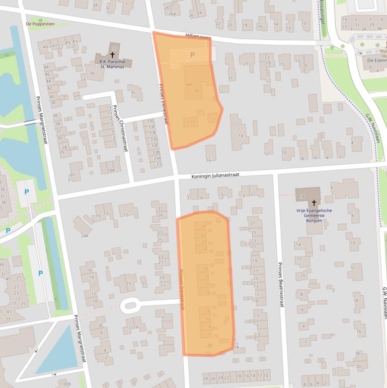 Kaart van postcodegebied 9251GZ.