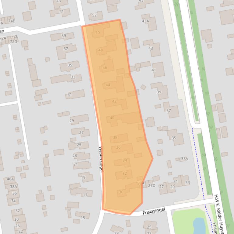 Kaart van postcodegebied 9251HJ.