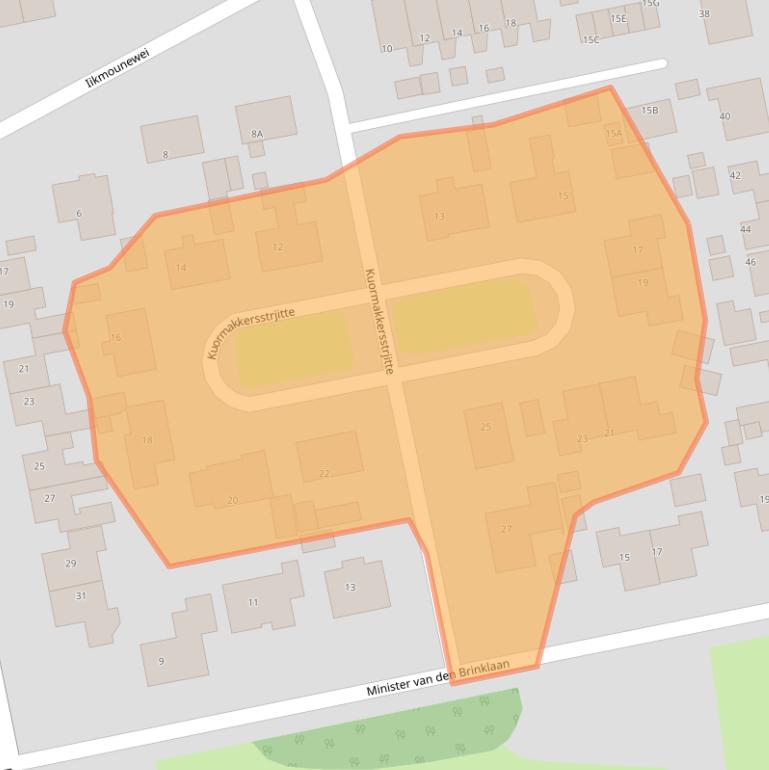 Kaart van postcodegebied 9251HR.