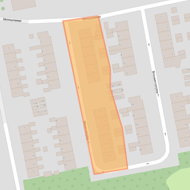 Kaart van postcodegebied 9251JB.