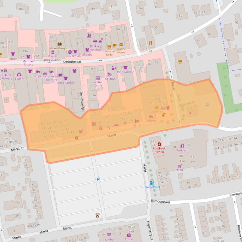 Kaart van postcodegebied 9251JR.