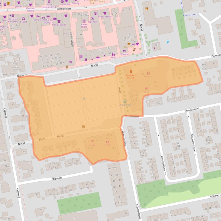Kaart van postcodegebied 9251JS.