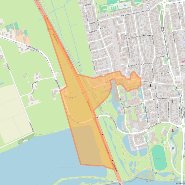 Kaart van postcodegebied 9251KC.