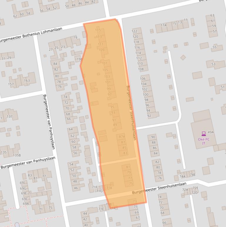 Kaart van postcodegebied 9251KH.