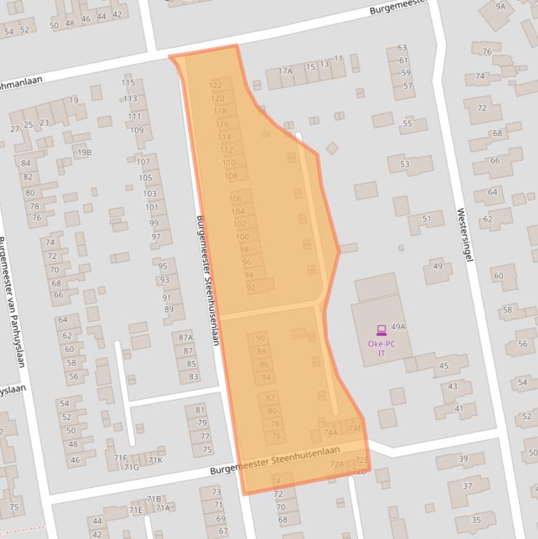 Kaart van postcodegebied 9251KM.
