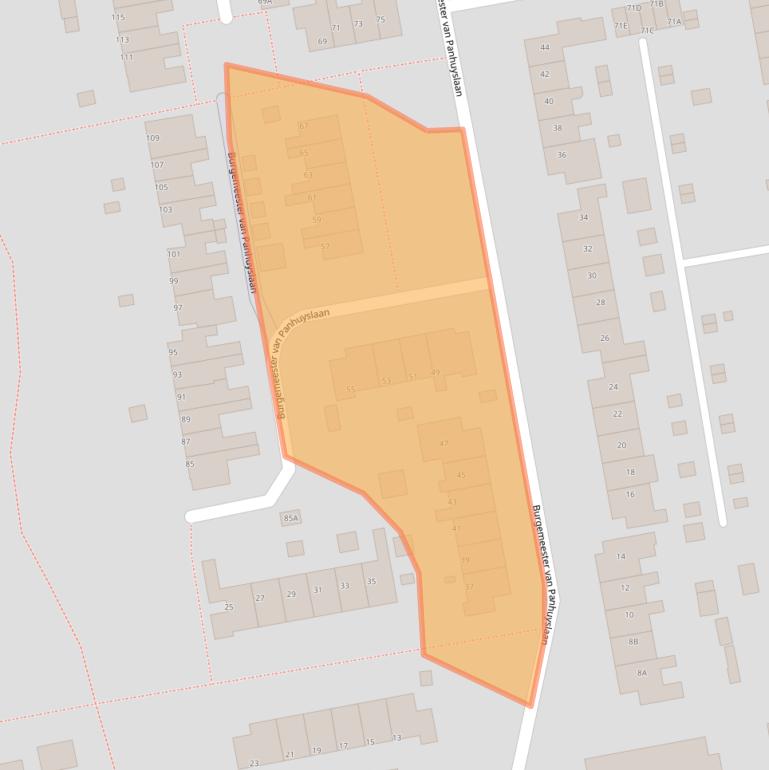 Kaart van postcodegebied 9251KP.