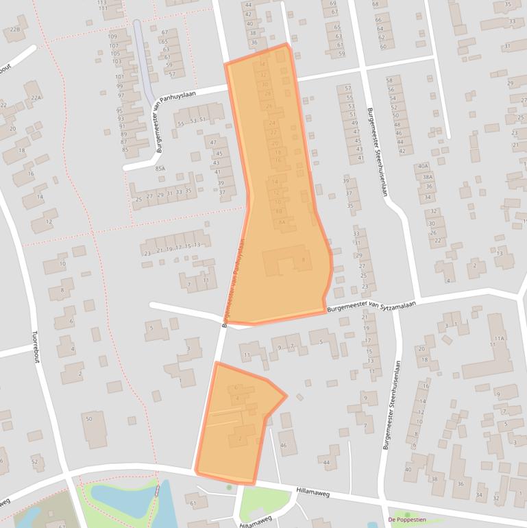 Kaart van postcodegebied 9251KV.