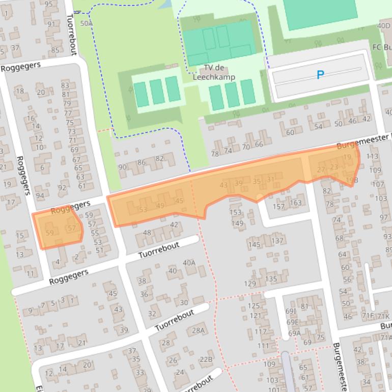 Kaart van postcodegebied 9251LB.