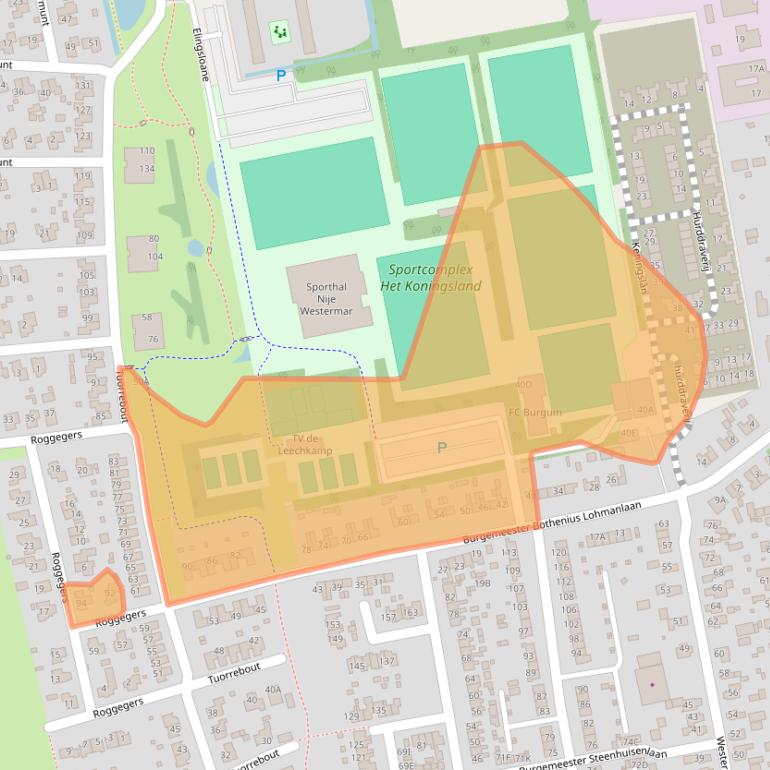 Kaart van postcodegebied 9251LD.