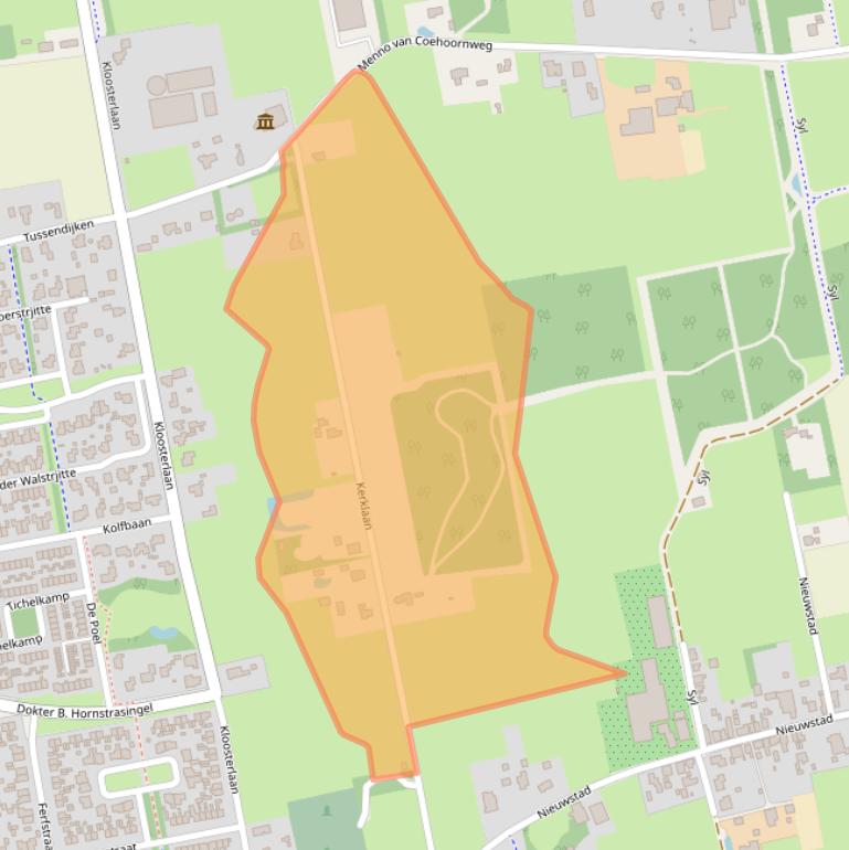 Kaart van postcodegebied 9251LE.