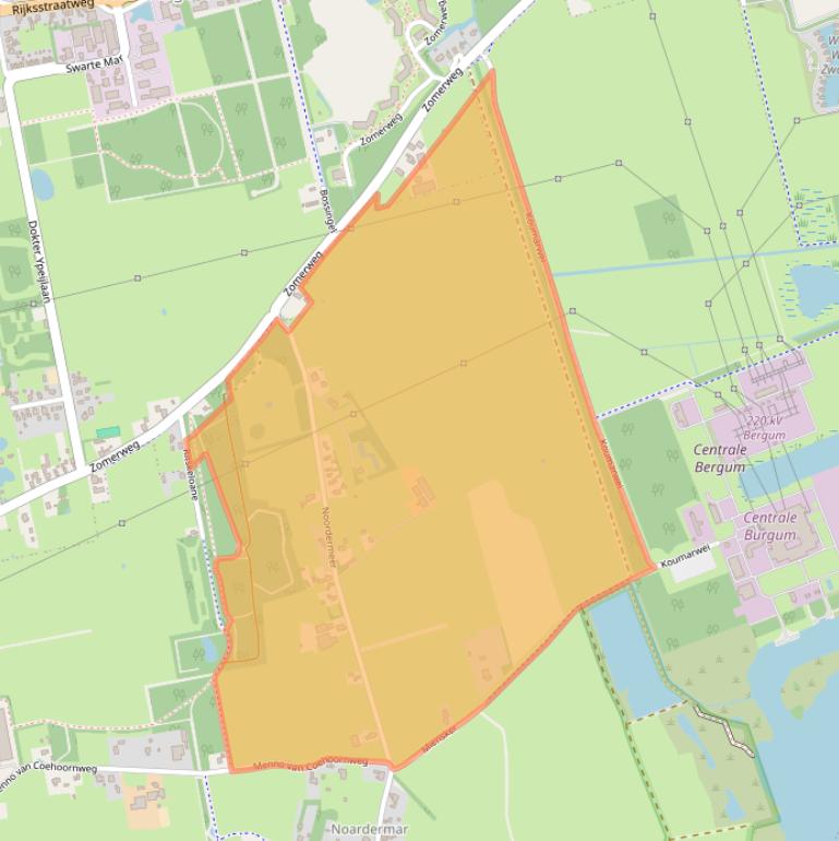 Kaart van postcodegebied 9251LT.