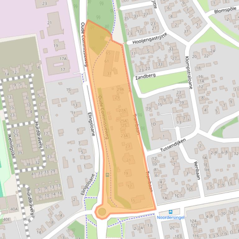 Kaart van postcodegebied 9251LZ.