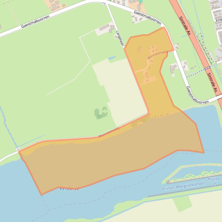 Kaart van postcodegebied 9251MB.