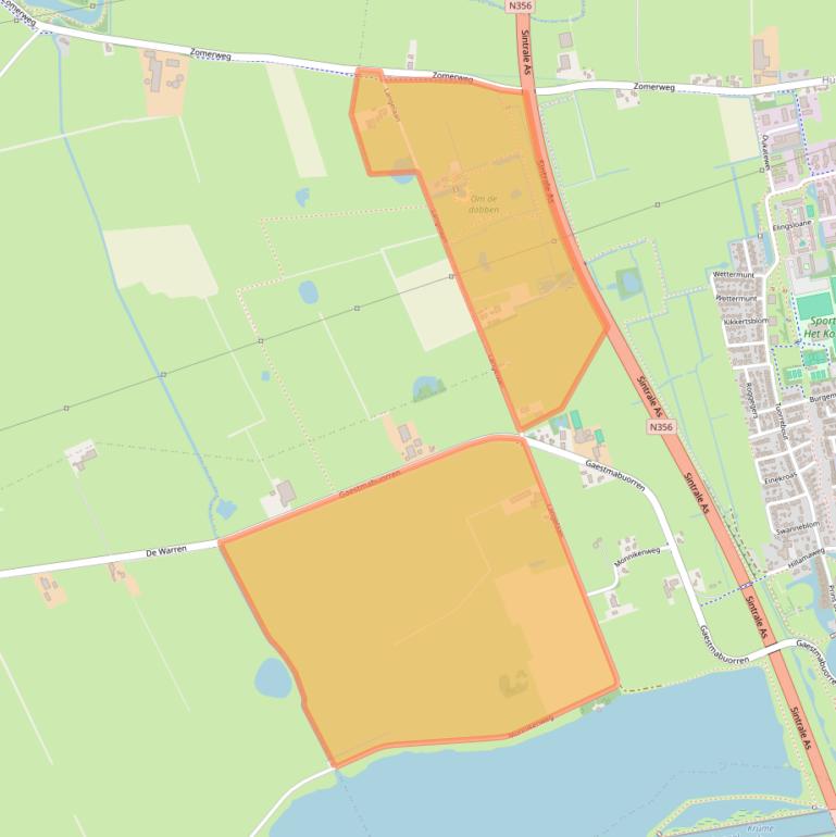 Kaart van postcodegebied 9251MC.