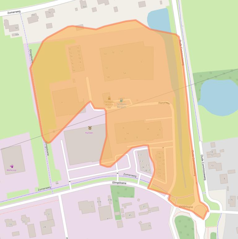 Kaart van postcodegebied 9251MP.