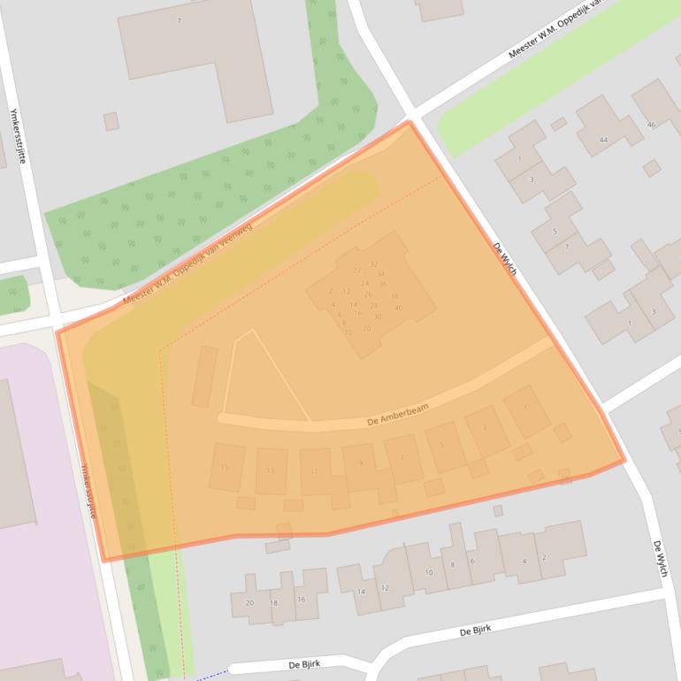 Kaart van postcodegebied 9251PZ.