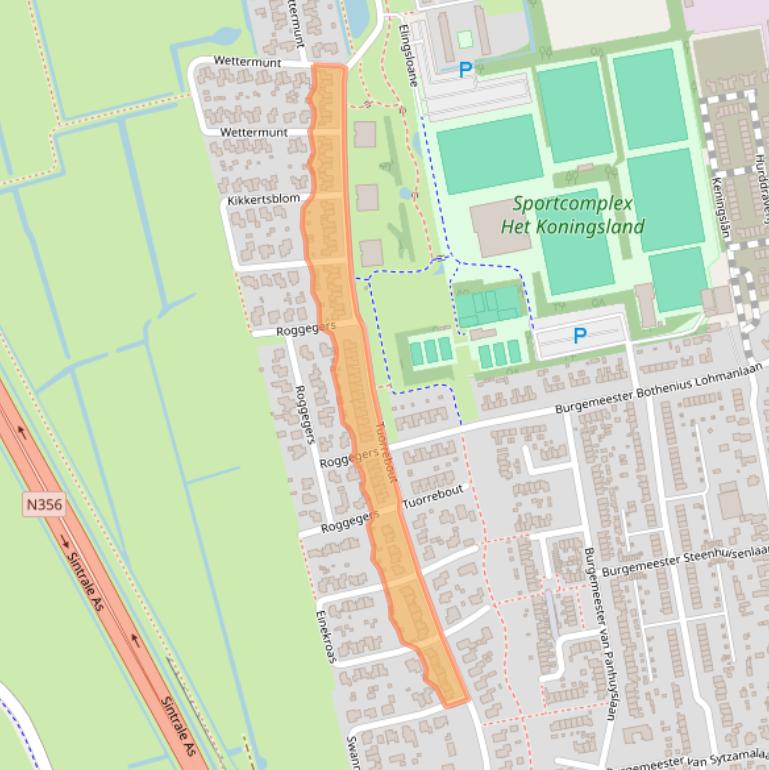 Kaart van postcodegebied 9251TB.