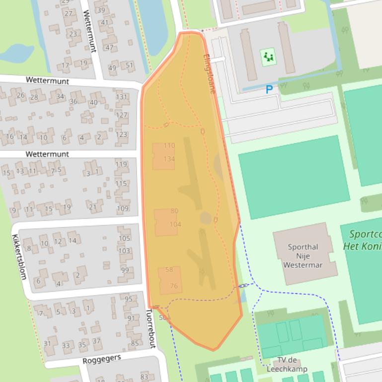 Kaart van postcodegebied 9251TG.