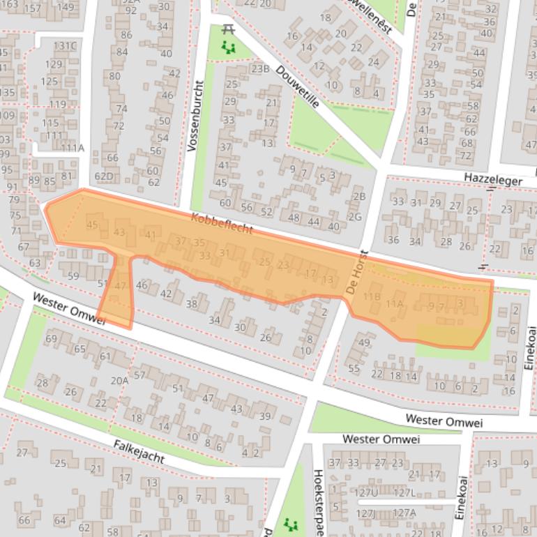 Kaart van postcodegebied 9254AB.