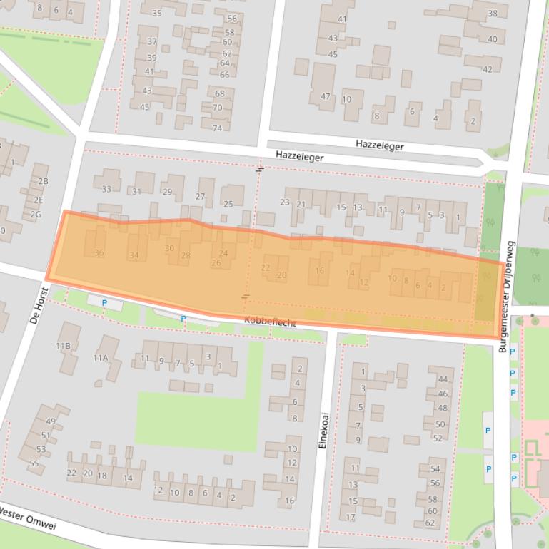 Kaart van postcodegebied 9254AE.