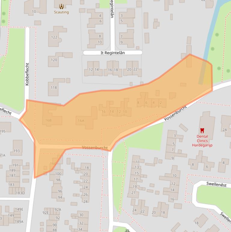 Kaart van postcodegebied 9254AM.