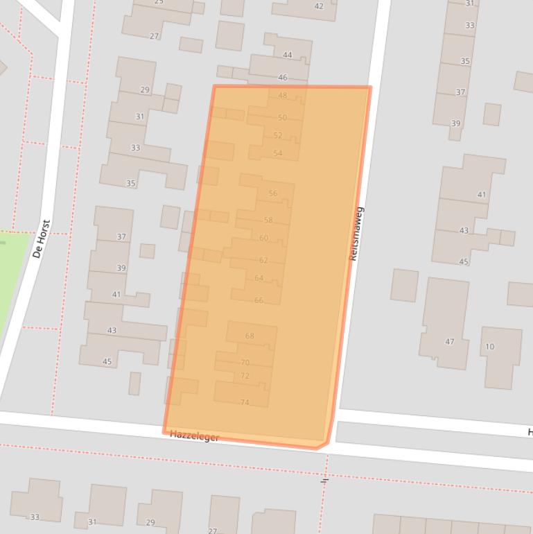 Kaart van postcodegebied 9254BB.