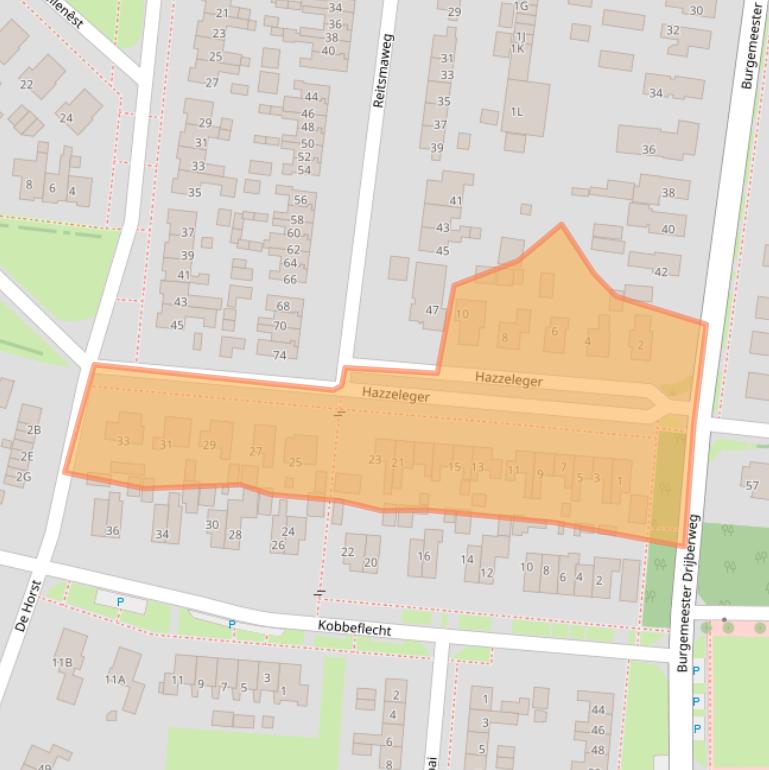 Kaart van postcodegebied 9254BC.