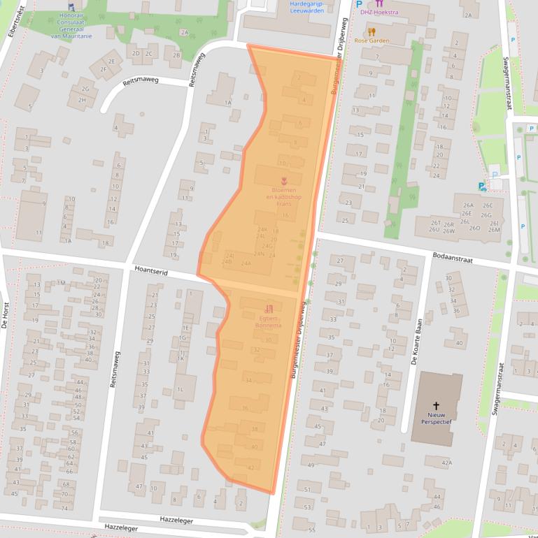 Kaart van postcodegebied 9254BJ.