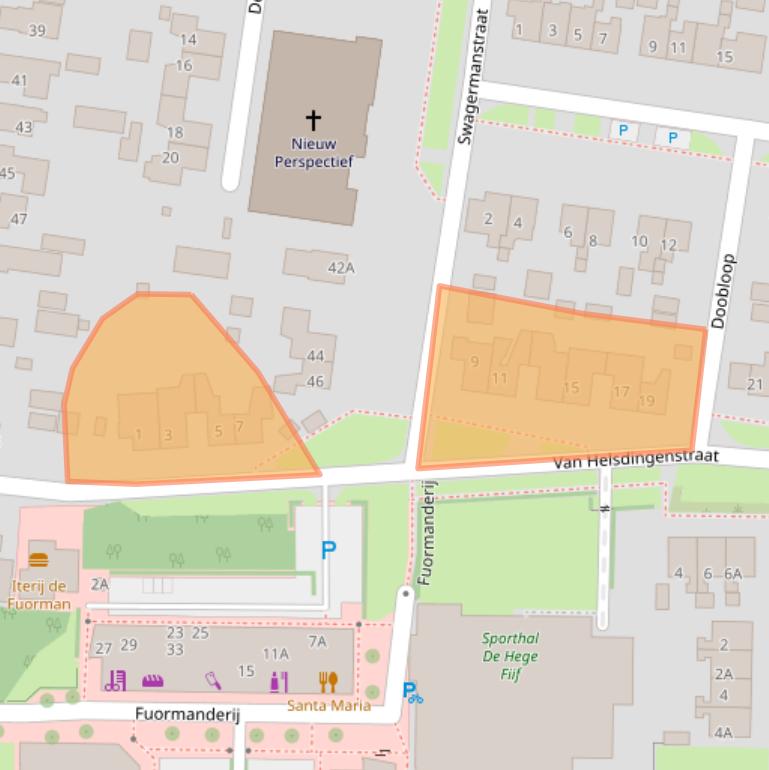 Kaart van postcodegebied 9254CC.