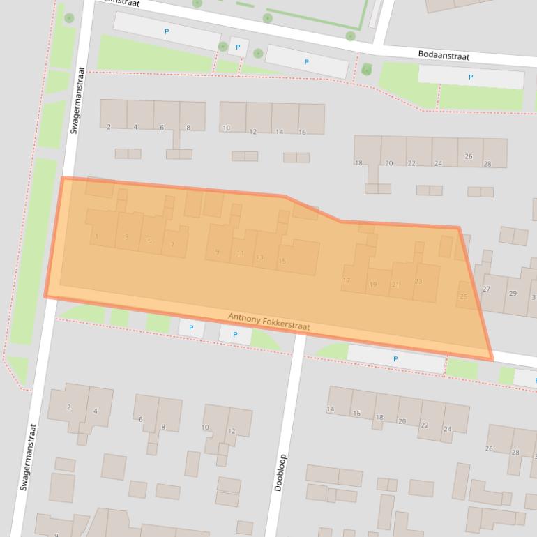 Kaart van postcodegebied 9254CG.