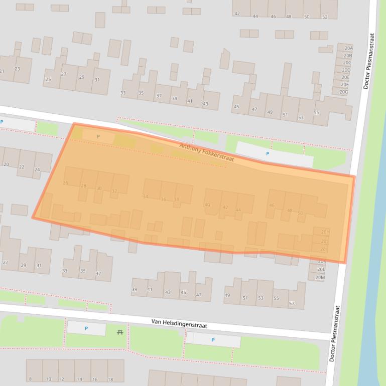 Kaart van postcodegebied 9254CK.