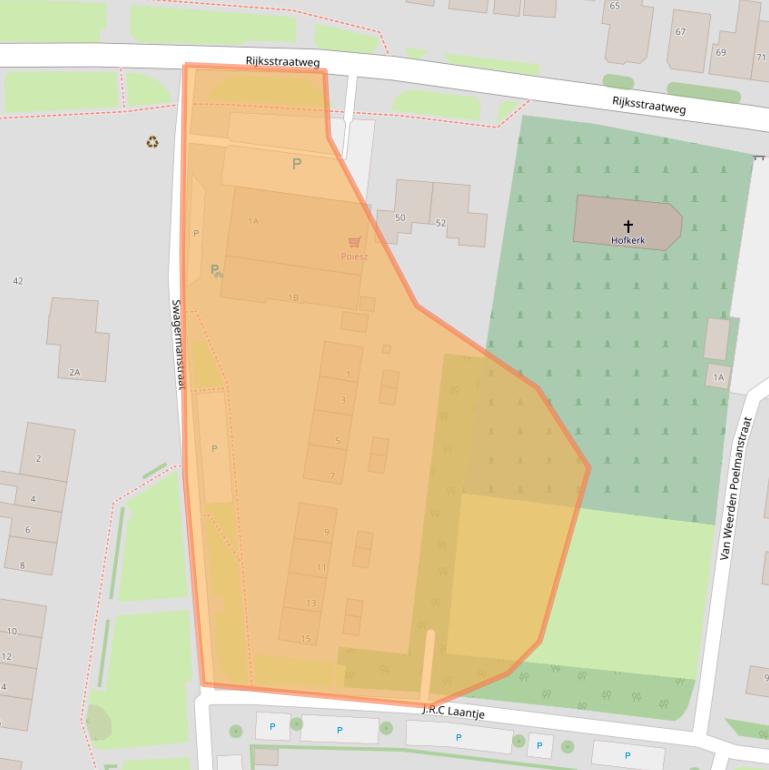 Kaart van postcodegebied 9254CT.