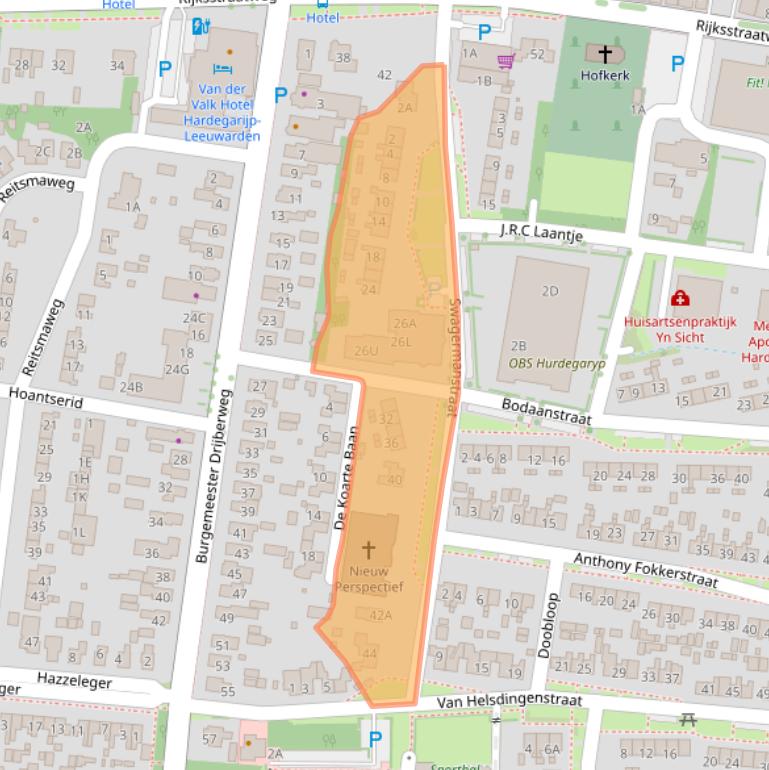 Kaart van postcodegebied 9254CV.
