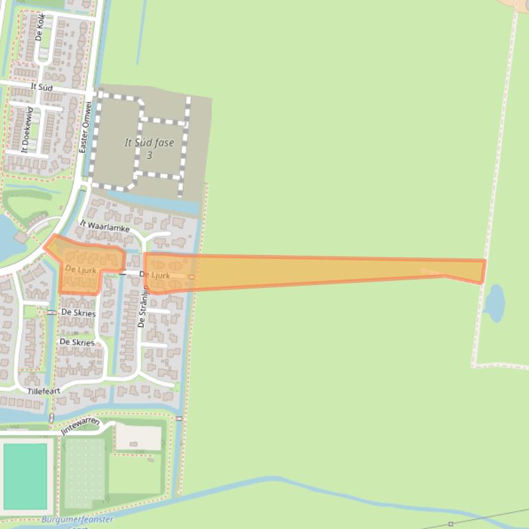 Kaart van postcodegebied 9254CW.