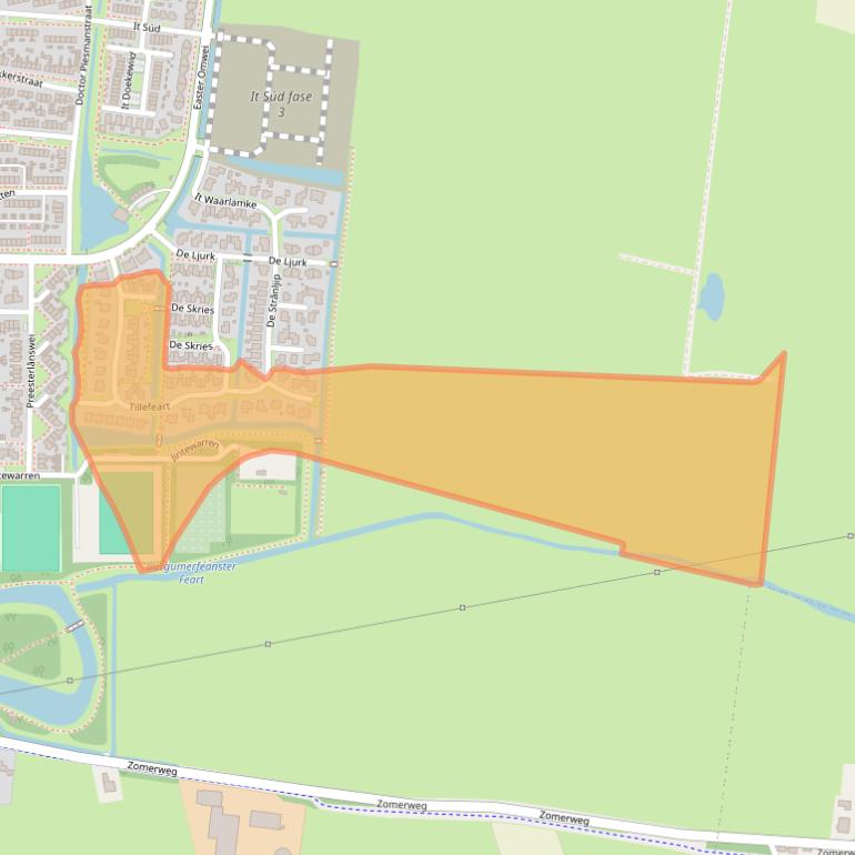 Kaart van postcodegebied 9254CZ.