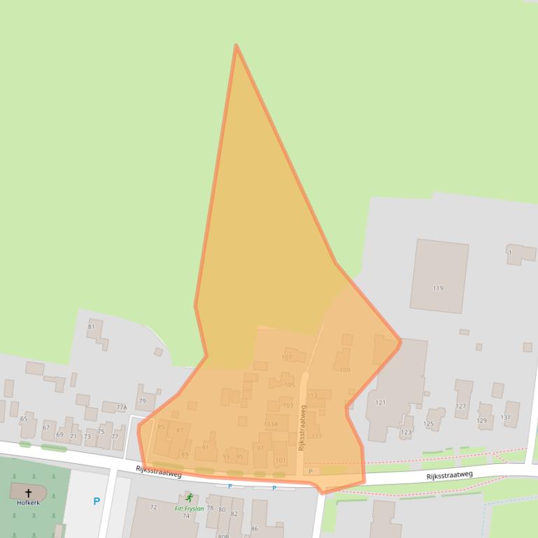 Kaart van postcodegebied 9254DC.