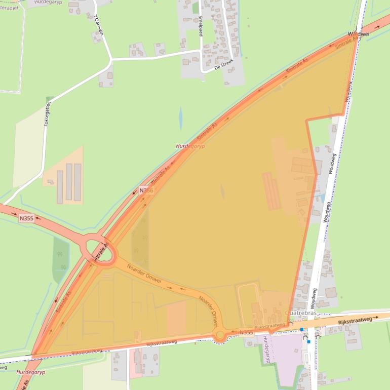 Kaart van postcodegebied 9254DH.