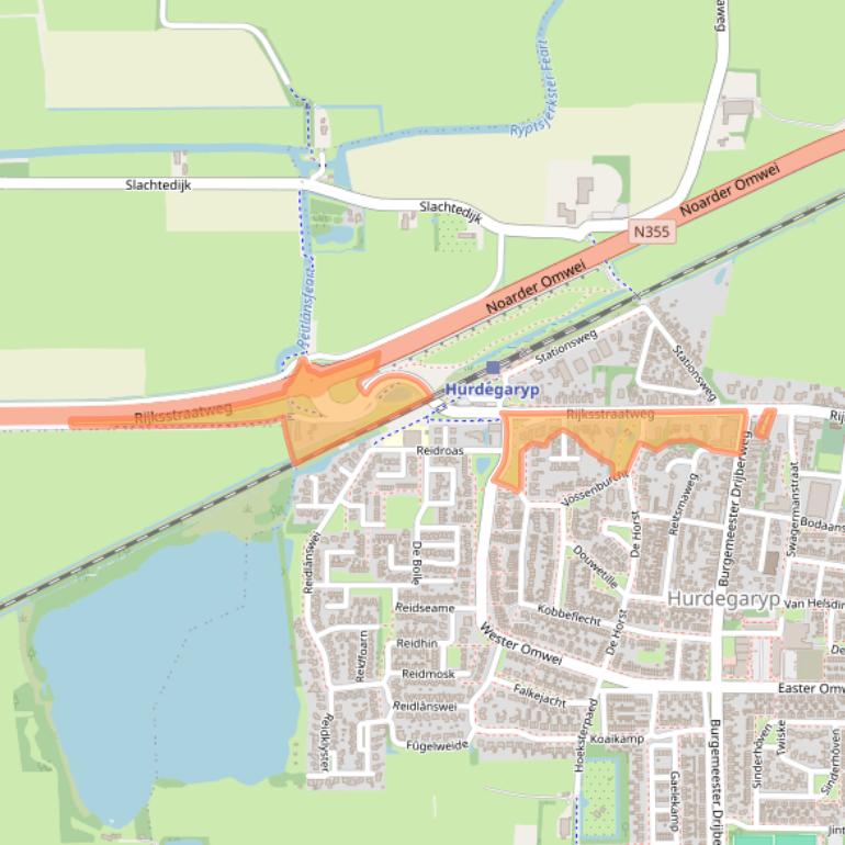 Kaart van postcodegebied 9254DJ.