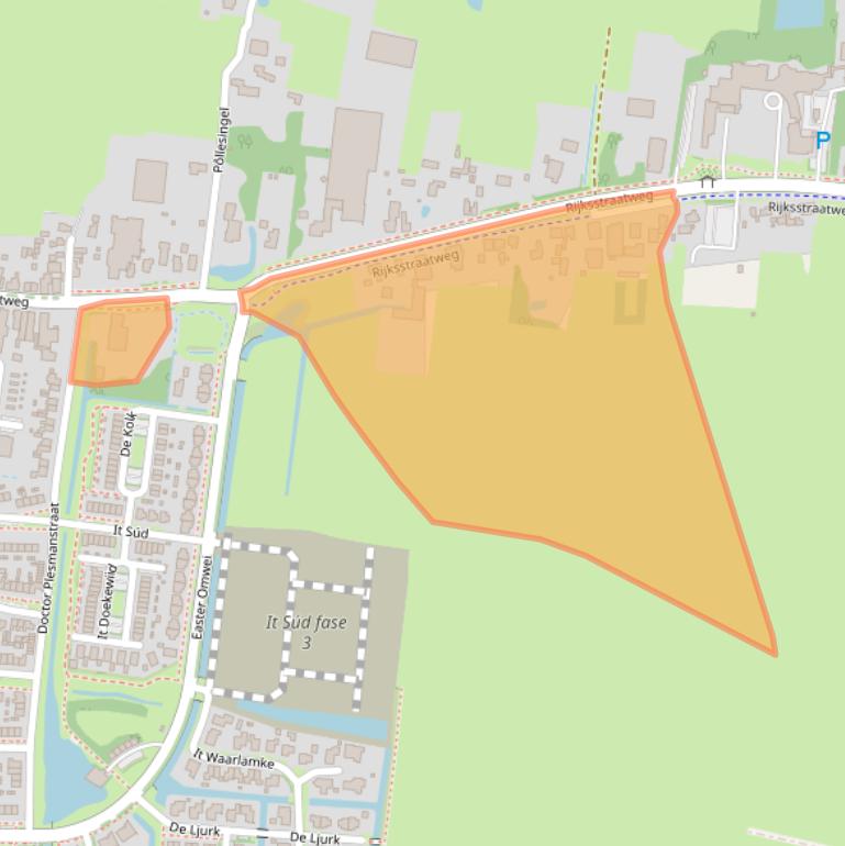 Kaart van postcodegebied 9254DL.