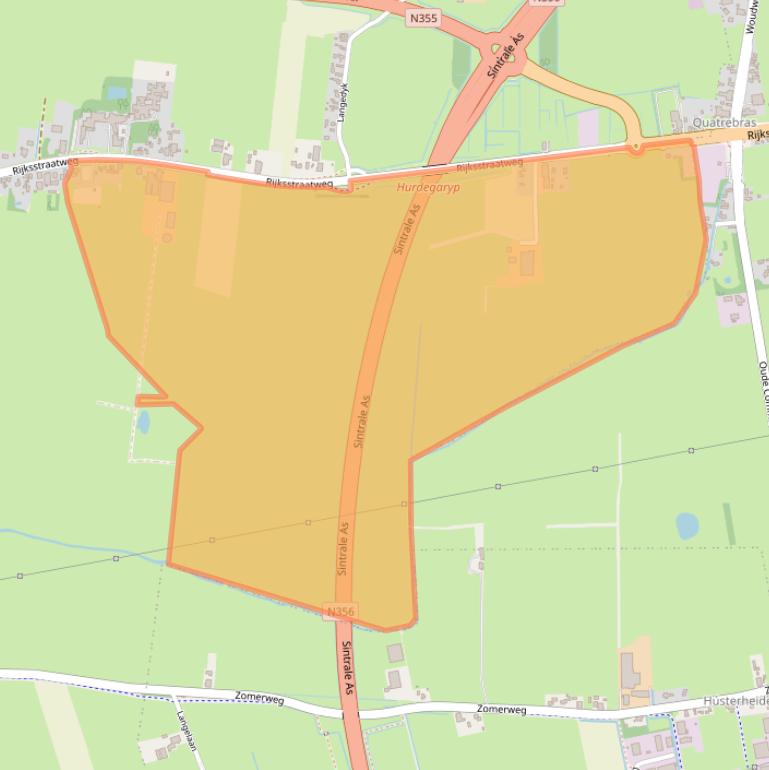 Kaart van postcodegebied 9254DM.