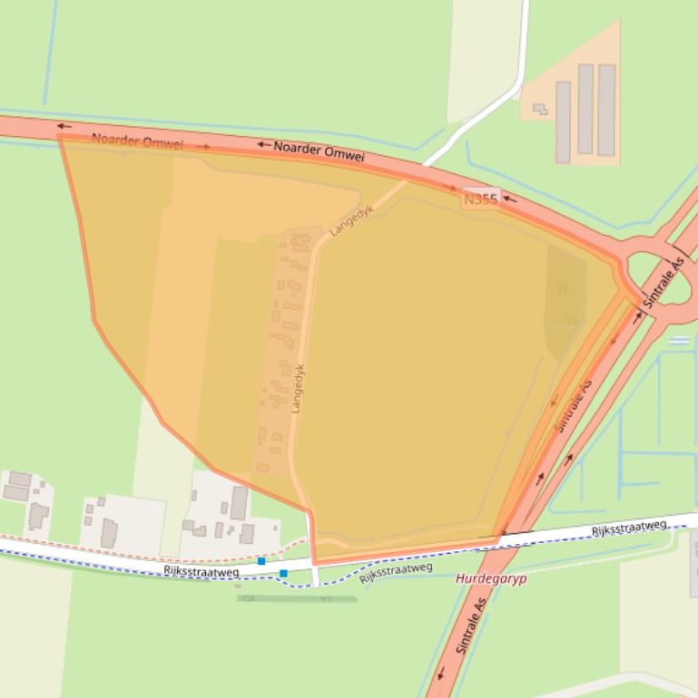 Kaart van postcodegebied 9254DP.