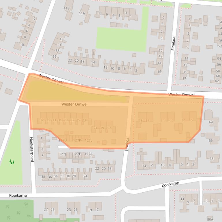 Kaart van postcodegebied 9254EC.